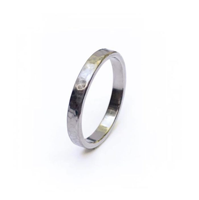 La bague MAX 3 mm en or gris palladié 18 carats Fairmined