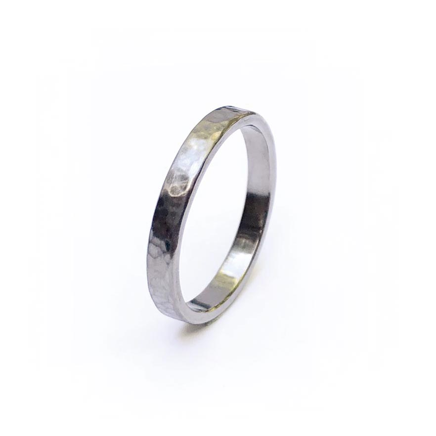 La bague MAX 3 mm en or gris palladié 18 carats Fairmined