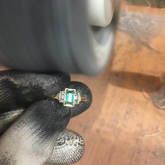 polissage bague empierrée