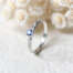 La bague VICTOIRE en argent 935 sertie d'une tanzanite, pièce unique taille 52