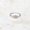 La bague Sofia : tourmaline rose et saphirs blancs, pièce unique taille 54.