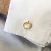 Les boutons de manchette Justin en argent 925 et quartz rutile.