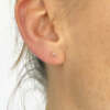 La puce Lena en or rose 18 carats Fairmined sertie d'un saphir rose