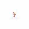 La puce Lena Trio en or rose 18 carats Fairmined sertie de saphirs roses