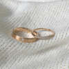 Les alliances de Laurenne et Francis : bagues sur mesure en or rose 18K Fairmined et diamants