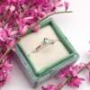 La bague Laura en argent et tourmaline verte, pièce unique taille 56