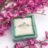 La bague Laura en argent et tourmaline verte, pièce unique taille 56