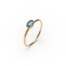 La bague Clémence en or rose 18 carats Fairmined et saphir teal d'Auvergne, pièce unique taille 54